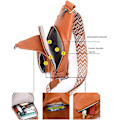 Miniatyrbild 3 av 6: Slingväska för kvinnor Boho bröstväska, Crossbody-väska, bröstficka med bred rem för kvinnor, läder, liten axelväska med dragkedja och axelrem, för