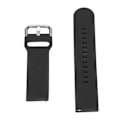 Miniatyrbillede 4 af 5: Smartwatch Silikonrem 20mm Monokrom Urrem med Hurtigudløsningsbeslag Silikonrem Sort
