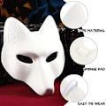Pikkukuva 3 / 6: Kettu-naamio Japanilainen Kabuki Kitsune-naamiot PU-naamiot Miehille ja Naisille