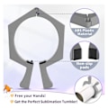Pikkukuva 2 / 5: 2 kpl Harmaa Sublimointi Tumbler Pinch ABS Liukumaton Tasainen Sivu Sublimointi Paperi Pincher 20 Unssille