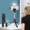 Miniatyrbillede 5 af 5: Selfie Stick, Bærbar Aluminium Selfie Stick Stativ med