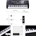 Miniatyrbilde 7 av 8: Greaked Transparent Piano Keyboard Sticker 88 Taster Elektronisk Ke