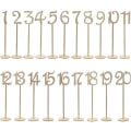 Miniatyrbild 1 av 6: Numéro 1 à 20 Numéros de Table En Bois avec Base de Support pour