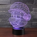 Miniatyrbild 1 av 5: Fantasy 3D Illusion Lampa, Akryl Ljusledarplatta, Mjuk Belysning för Barnrum, Touchkontroll 16 Färger LED Nattlampa, Energibesparande Perfekt Gåva