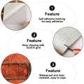 Miniatyrbillede 3 af 5: Tekstureret 3D murstens tapet peel and paste tapet