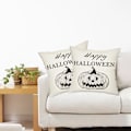 Miniatyrbillede 5 af 5: 4 stk Halloween Hør Pudebetræk Hjemmevarer Sofa Kontorstol
