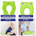 Pikkukuva 4 / 8: Lasten kokoontaitettava WC-istuin, liukumattomat silikonipehmusteet, uudelleenkäytettävä potta, itseluottamusta vahvistava nuorille oppijoille, matkakäyttöön sopiva useimpiin