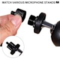 Miniatyrbilde 5 av 5: 6 stk Mikrofongjenge Adapter svart