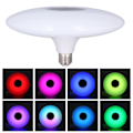 Miniatyrbilde 5 av 8: 24W E27 RGB Fargeskiftende Musikklampe med Fjernkontroll Smart Musikhøyttaler Taklampe 85‑265V