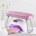 Miniatyrbild 5 av 5: Akrylnagelsarmstöd för naglar, mikrofiberläder nagelstödshållare handkudde för nageltekniker, nagelsalong
