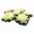 Miniatyrbillede 3 af 7: 6 stk. Kunstige Flydende Skum Lotusblomster, med Vandlilje Pad