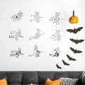 Pikkukuva 3 / 5: Halloween-noitapeili tarra kolmiulotteinen itseliimautuva h