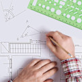 Pikkukuva 5 / 5: Piirustusmallisetti Viivotin DIY opiskelijoiden stensiilit piirustus ympyrä