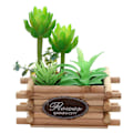 Miniatyrbillede 1 af 5: Simuleret sukkulent kombination bonsai blomst og træpotter