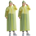 Miniatyrbild 1 av 6: 2-pack regnrock, bärbar EVA regnjacka poncho vattentät