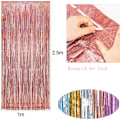 Miniatyrbild 2 av 5: Glittergardin i folie med fransar, 4 stycken, 1x2,5 m