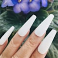 Pikkukuva 4 / 7: Florry Coffin Extra Long Tekokynnet Ballerina Painattavat Kynnet Mattamusta Akryylikynnet Naisille ja Tytöille 24 kpl (Musta)