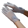 Miniatyrbillede 2 af 8: Blomsterblonde Handsker til Bryllup Opera Fest Flapper Blonde Handsker S