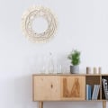 Pikkukuva 4 / 8: Kudottu seinävaate, pyöreä boho-makrame-seinävaate, käsintehty