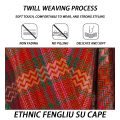 Miniatyrbillede 3 af 5: Dame Shawl Wrap Poncho Åben Front Shawl til Efterår Vinter