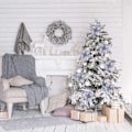 Miniatyrbild 6 av 6: Glittrande Julgransdekorationer, Julstjärna Konstgjord Blomma Med Silverglitterpulver För Festlig Dekor