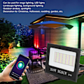 Miniatyrbilde 7 av 8: LED Flomlys Bluetooth RGBCW Fargeskiftende Scene Lys med APP-kontroll for Utendørs Hage 85‑265V