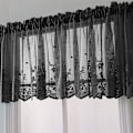 Miniatyrbilde 6 av 8: 1 stk Blomsterblonder Gardin Valance Broderi Halvtransparent Kort Wi