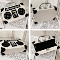Miniatyrbillede 6 af 6: Retro radio-stil taske, elegant PU aften taske, eksklusivt