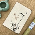 Miniatyrbilde 5 av 5: Linen Notatbok med Hardt Omslag, Blanke Linjer