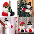 Miniatyrbild 7 av 7: Julgardin Slag Tieback, Fönsterdekorationer För Heminredning, 3D-designad Tomte Snögubbe Docka Med Mjuk Kärna Fylld, Gardinhållare