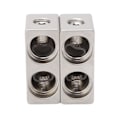 Miniatyrbilde 8 av 8: 2 stk Dobbel 1/0 Gauge til 1/0 Gauge Forsterker Inngang Reduserer Nikkelbelagt Aluminium Legering Høy Effekt for Bil Lyd