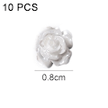 Miniatyrbild 2 av 5: Nagelkonst 3D Harts Resin Vit Ros Blomdesign Aurora Kronblad Nagel