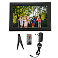 Miniatyrbild 1 av 5: 12 tums digital fotoram HD IPS-skärm multifunktionell elektronisk fotoram med fjärrkontroll för hem 110‑240V EU-kontakt