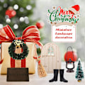 Miniatyrbild 5 av 7: Attraktiv Dekorativ Miniatyr Vinterkrans, Portabla Mini Kransar för Dina Hantverksprojekt och Dockhusscener, Fint Utförande för Verklighetstrogenhet
