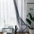 Miniatyrbild 6 av 8: Transparenta gardiner vardagsrum stångficka fönstergardinpanel
