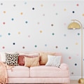 Pikkukuva 4 / 5: 240 kpl Polka Dot -seinätarroja, moniväriset sateenkaaren pisteet seinälle