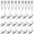 Miniatyrbild 1 av 6: 28 st fingernagels nagelklippare bulk tjocka rostfritt stål tånagelklippare nagelklippare set för män och kvinnor