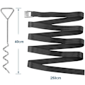 Miniatyrbilde 4 av 5: Solid Trampoline Forankringssett Jordforankring Vindplugger med Tau Universal Trampoline Festestropper Stålplugger Forankringssett for Trampoliner