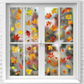 Miniatyrbild 4 av 6: 2 set höst Thanksgiving lönnlöv pumpa dubbelsidig