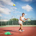 Miniatyrbillede 4 af 5: Tennis Træner Selvudvikling Rebound Baseboard Tennis Træningsudstyr med 1 Snorebold