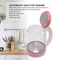 Miniatyrbillede 2 af 5: 1800W Elektrisk Vandkoger 2L Varmt Vandkeddel Bred Åbning Glas Tekande Automatisk Afbrydelse Tørkogningsbeskyttelse EU Stik 220V Pink