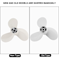 Miniatyrbild 1 av 2: 7 1/4 5-A 3-bladig aluminiumpropeller för båtmotor för Hangkai 3.5HP