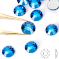 Miniatyrbillede 3 af 5: Krystal Flatback blå rhinestones til neglekunst