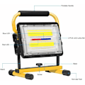 Miniatyrbillede 3 af 5: Genopladelig LED arbejdslampe 60W 5000LM Byggeplads Projektor IP65 Vandafvisende Udendørslampe