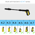 Miniatyrbild 2 av 5: Reservpistol och spraylans för Karcher K2 K3 K4 K5 K6 K7 högtryckstvätt, snabbkoppling vattenstrålepistol