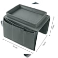 Miniatyrbillede 4 af 5: Sofa Bakke Foldbar Arm Opbevaring Holder Bord 600D Oxford Klud Sidelommer til Sofa