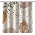 Pikkukuva 1 / 8: Abstrakti Nainen Suihkuverho Moderni Boho Mid Century