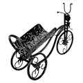 Miniatyrbild 5 av 8: Unika Cykelglasögon, Vinflaskställ i Trehjulingsform för Bardisk Heminredning