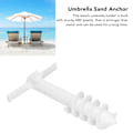 Miniatyrbillede 3 af 5: Strandparasol Sandforankring Multifunktionel Sikker Parasolholder Stativ med 5 Spiral Skruer til Strand Græs Vandland