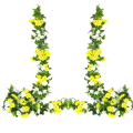 Miniatyrbilde 1 av 5: 2 stk. Blomstkrans Kunstig Rosekrans, Kunstig Blomst